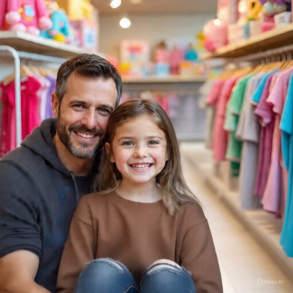 أيوته متحمسه للخروج مع والديها لشراء فستان العيد